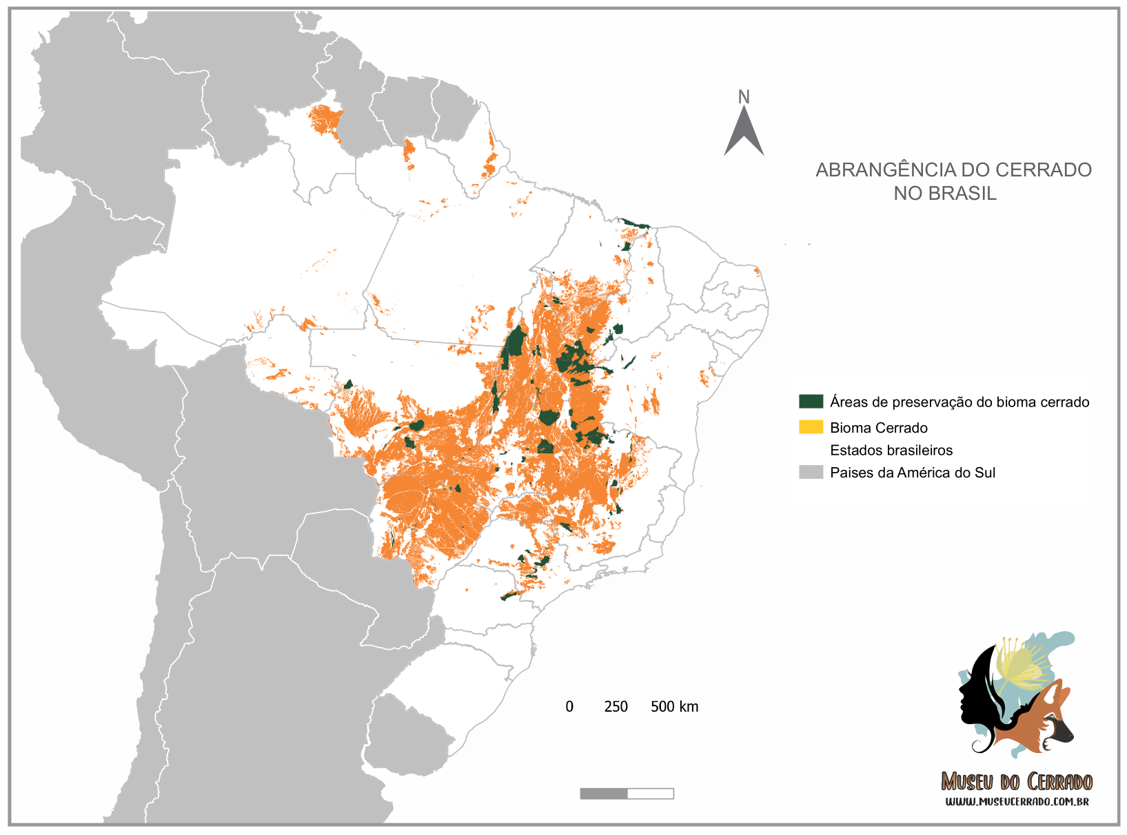 Abrangência do Cerrado no Brasil